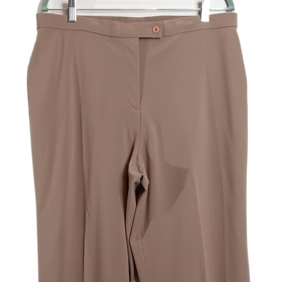 Stonebridge Dress Pants Women’s 16 Tan Relaxed Straight Office Career Workwear - Picture 2 of 5